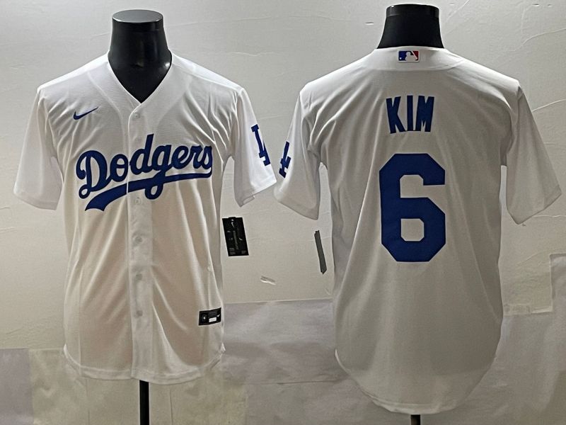 Men 2025 Los Angeles Dodgers #6 H.S.Kim White Game Nike MLB Jersey style 13